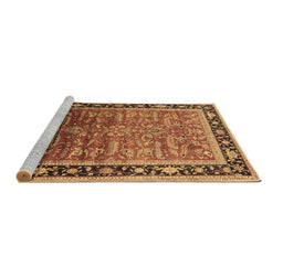 Sideview of Machine Washable Oriental Brown Industrial Rug, wshurb2036brn