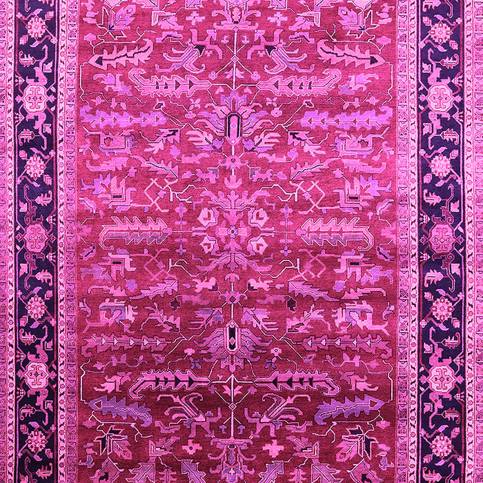 Machine Washable Oriental Pink Industrial Rug, wshurb2036pnk