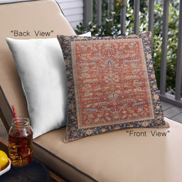 Front View of Mid-Century Modern Urban Square Light Copper Gold Throw Pillow, 18 inch by 18 inch, pwurb2036