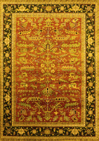 Oriental Yellow Industrial Rug, urb2036yw