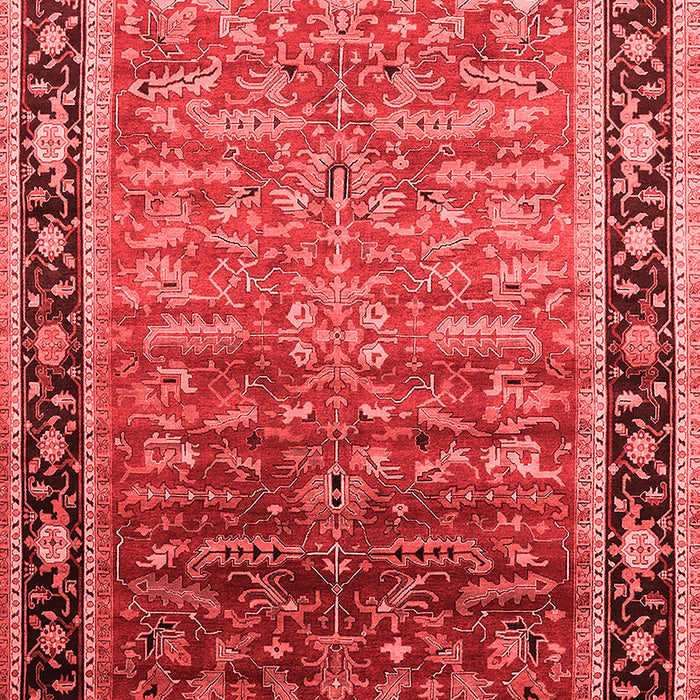 Machine Washable Oriental Red Industrial Rug, wshurb2036red