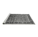 Sideview of Machine Washable Oriental Gray Industrial Rug, wshurb2036gry