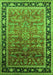 Machine Washable Oriental Green Industrial Area Rugs, wshurb2036grn