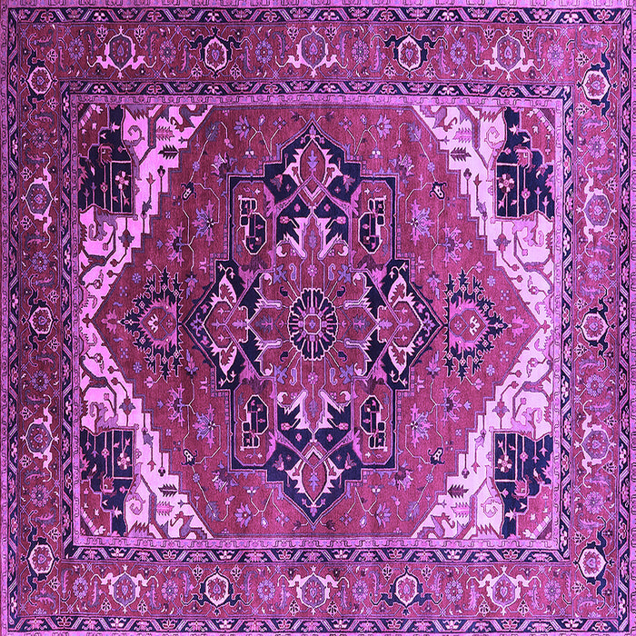 Square Persian Purple Traditional Rug, urb2037pur