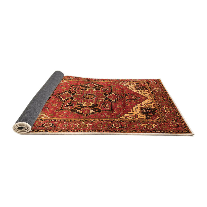 Sideview of Persian Orange Traditional Rug, urb2037org
