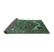 Sideview of Persian Turquoise Traditional Rug, urb2037turq