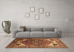 Machine Washable Persian Brown Traditional Rug in a Living Room,, wshurb2037brn