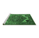 Sideview of Machine Washable Persian Emerald Green Traditional Area Rugs, wshurb2037emgrn