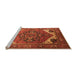 Sideview of Machine Washable Persian Orange Traditional Area Rugs, wshurb2037org