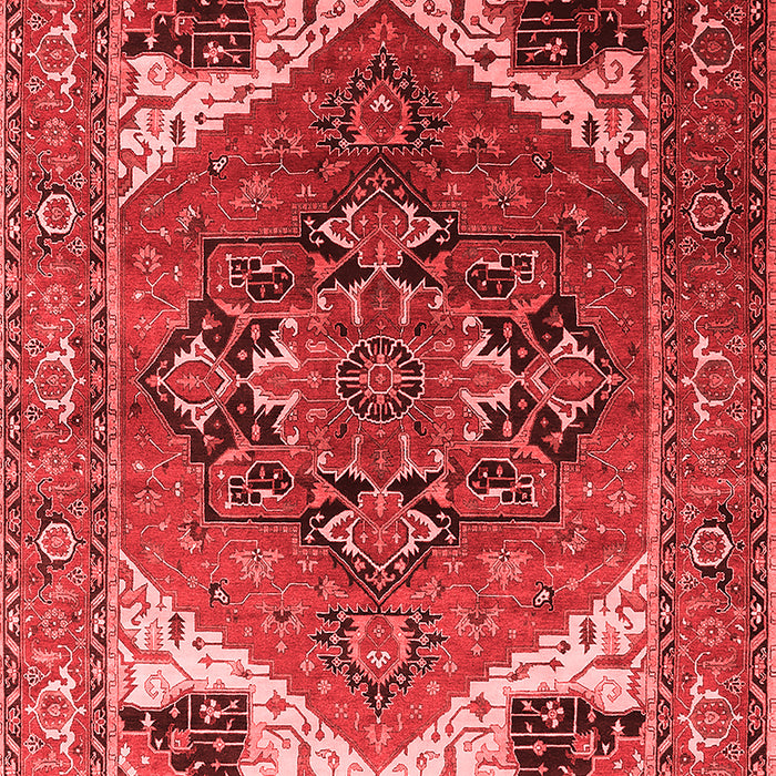 Machine Washable Persian Red Traditional Rug, wshurb2037red