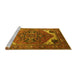 Sideview of Machine Washable Persian Yellow Traditional Rug, wshurb2037yw