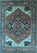 Machine Washable Persian Light Blue Traditional Rug, wshurb2037lblu