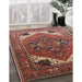 Mid-Century Modern Red Persian Rug in Family Room, urb2037
