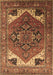 Machine Washable Persian Brown Traditional Rug, wshurb2037brn