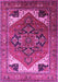 Machine Washable Persian Pink Traditional Rug, wshurb2037pnk
