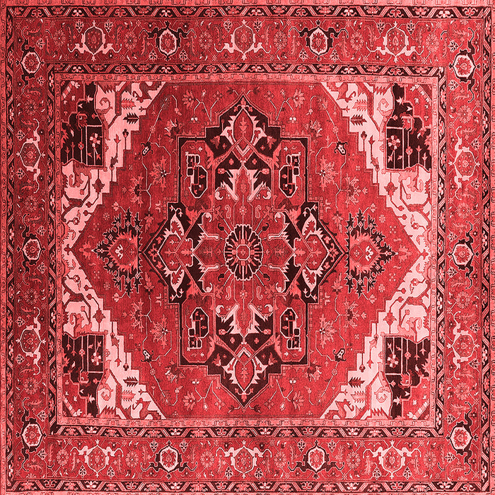 Machine Washable Persian Red Traditional Rug, wshurb2037red