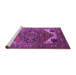 Sideview of Machine Washable Persian Purple Traditional Area Rugs, wshurb2037pur