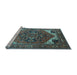 Sideview of Machine Washable Persian Light Blue Traditional Rug, wshurb2037lblu