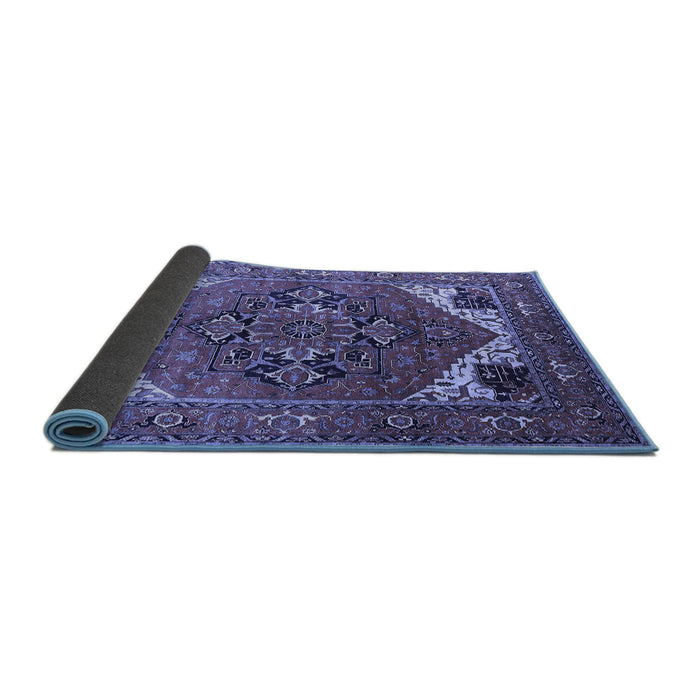 Sideview of Persian Blue Traditional Rug, urb2037blu