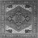 Square Machine Washable Persian Gray Traditional Rug, wshurb2037gry