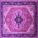 Square Oriental Purple Industrial Rug, urb2038pur