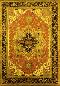 Oriental Yellow Industrial Rug, urb2038yw