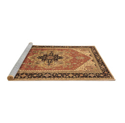 Sideview of Machine Washable Oriental Brown Industrial Rug, wshurb2038brn
