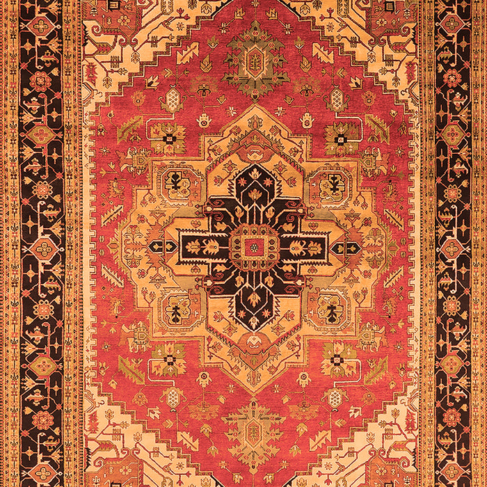 Machine Washable Oriental Orange Industrial Area Rugs, wshurb2038org