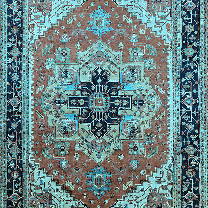 Oriental Light Blue Industrial Rug, urb2038lblu