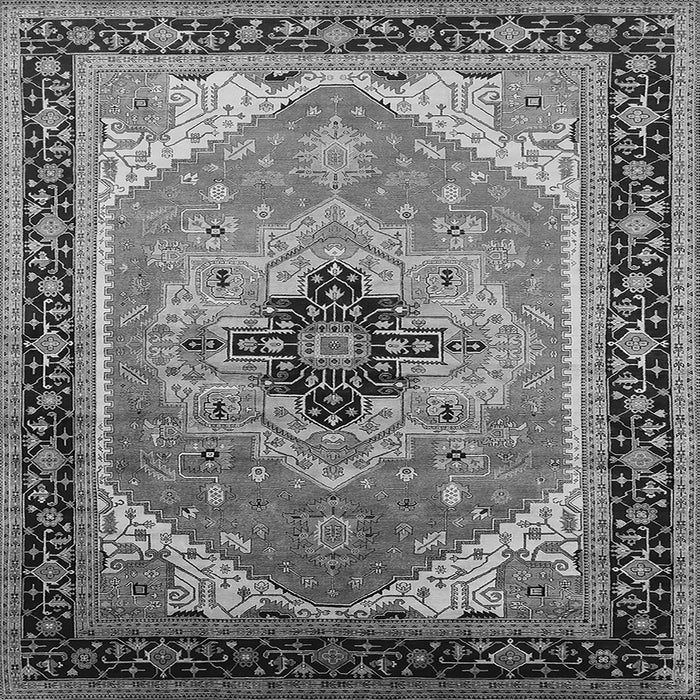 Square Oriental Gray Industrial Rug, urb2038gry