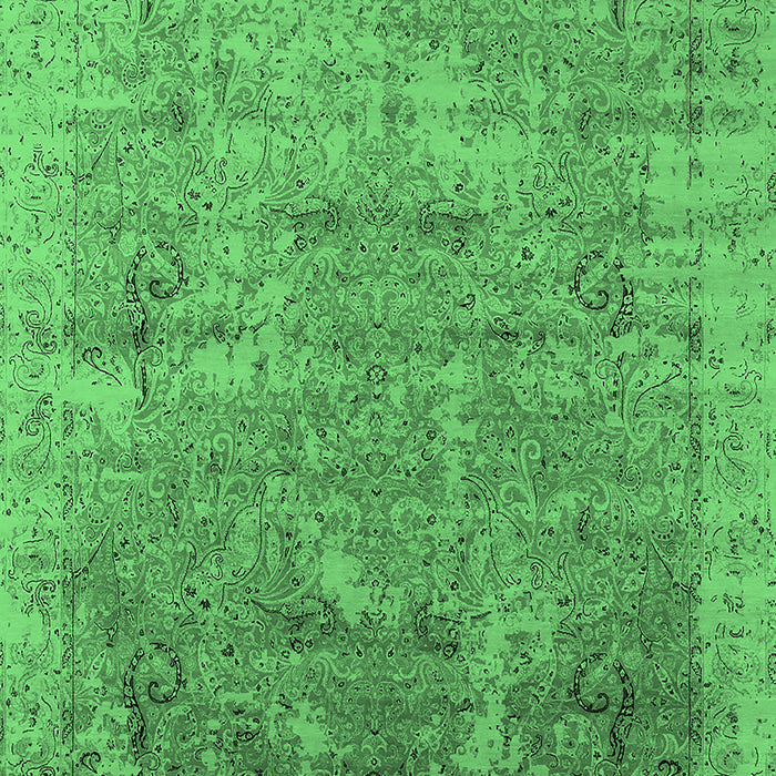 Oriental Emerald Green Industrial Rug, urb2039emgrn