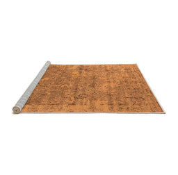 Sideview of Machine Washable Oriental Orange Industrial Area Rugs, wshurb2039org