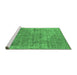 Sideview of Machine Washable Oriental Emerald Green Industrial Area Rugs, wshurb2039emgrn