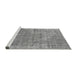 Sideview of Machine Washable Oriental Gray Industrial Rug, wshurb2039gry