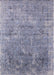 Machine Washable Industrial Modern Blue Gray Rug, wshurb2039