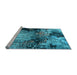 Sideview of Machine Washable Oriental Light Blue Industrial Rug, wshurb2040lblu