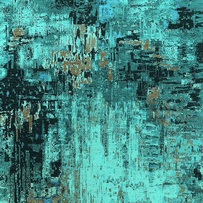 Oriental Turquoise Industrial Rug, urb2040turq