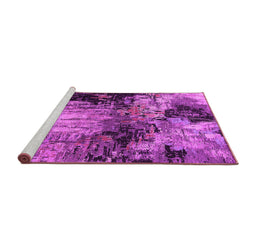 Sideview of Machine Washable Oriental Pink Industrial Rug, wshurb2040pnk