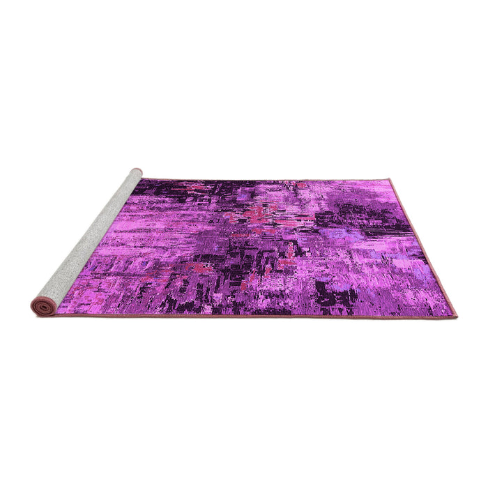 Sideview of Machine Washable Oriental Pink Industrial Rug, wshurb2040pnk