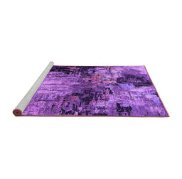 Sideview of Machine Washable Oriental Purple Industrial Area Rugs, wshurb2040pur