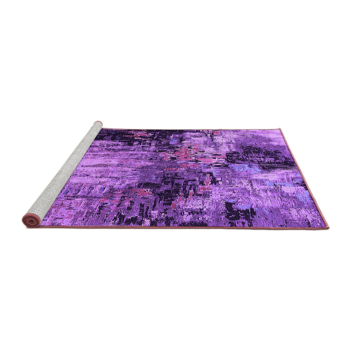 Sideview of Machine Washable Oriental Purple Industrial Area Rugs, wshurb2040pur
