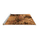 Sideview of Machine Washable Oriental Orange Industrial Area Rugs, wshurb2040org