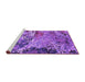 Sideview of Machine Washable Oriental Purple Industrial Area Rugs, wshurb2041pur