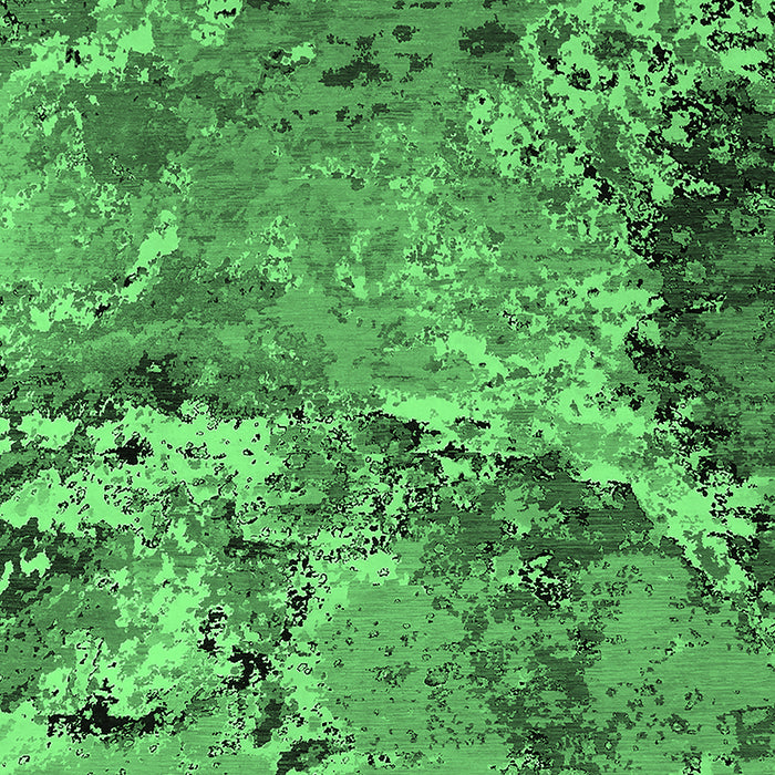 Machine Washable Oriental Emerald Green Industrial Area Rugs, wshurb2041emgrn