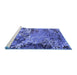 Sideview of Machine Washable Oriental Blue Industrial Rug, wshurb2041blu