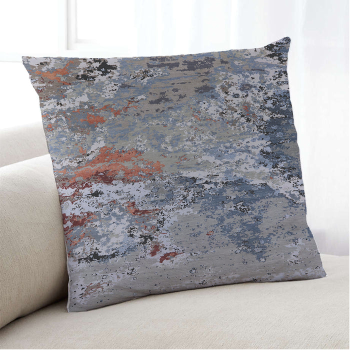 Lifestyle Image of Mid-Century Modern Urban Square Carbon Gray Throw Pillow, 18 inch by 18 inch, pwurb2041