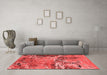 Industrial Red Washable Rugs