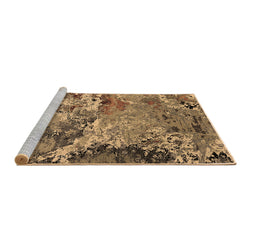 Sideview of Machine Washable Oriental Brown Industrial Rug, wshurb2041brn