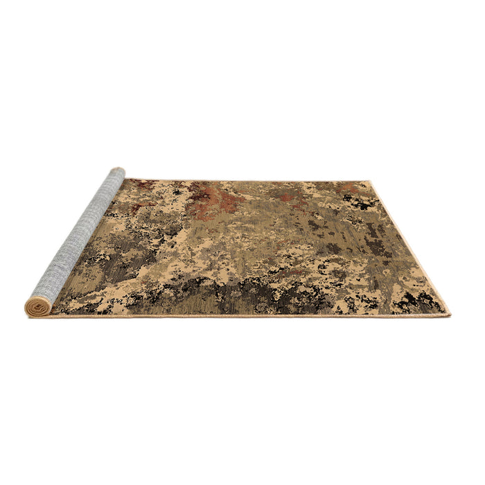 Sideview of Machine Washable Oriental Brown Industrial Rug, wshurb2041brn