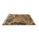 Sideview of Machine Washable Oriental Brown Industrial Rug, wshurb2041brn